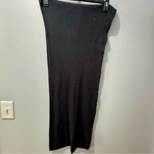 Black Ribbed Infinity Scarf